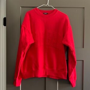 ‘The Bar’  Crewneck Sweatshirt in RED